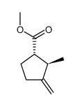 2-Methyl-3-methylene-1-cyclopentanecarboxylic acid methyl ester结构式