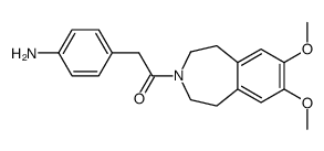 1,2,4,5-Tetrahydro-7,8,dimethoxy-3-(4-nitrophenethyl)-3H,3-benzazepine hydrochloride结构式