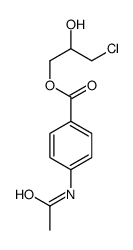 alpha-chlorohydrin mono-4-acetamidobenzoate structure