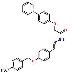 2-(4-Biphenylyloxy)-N'-[(E)-{4-[(4-methylbenzyl)oxy]phenyl}methylene]acetohydrazide结构式