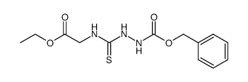 [1-Benzyloxycarbonyl-thiosemicarbazino-(4)]-essigsaeure-ethylester Structure