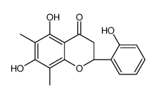 (2S)-2,3-Dihydro-5,7-dihydroxy-2-(2-hydroxyphenyl)-6,8-dimethyl-4H-1-benzopyran-4-one结构式