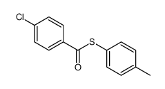 S-(4-methylphenyl) 4-chlorobenzenecarbothioate Structure