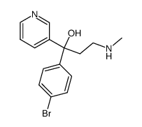 1-(4-bromophenyl)-3-(methylamino)-1-(3-pyridyl)propan-1-ol结构式