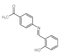 Ethanone,1-[4-[[(2-hydroxyphenyl)methylene]amino]phenyl]-结构式