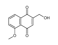 2-hydroxymethyl-5-methoxy-1,4-naphthoquinone结构式