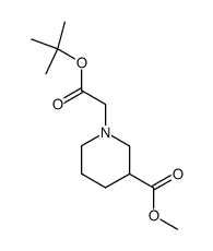 methyl N-[(tert-butyloxycarbonyl)methyl]nipecotate结构式