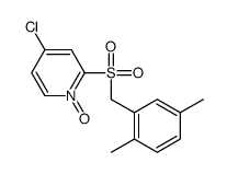 4-chloro-2-[(2,5-dimethylphenyl)methylsulfonyl]-1-oxidopyridin-1-ium结构式