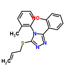 2-(4-(2-Methylphenyl)-5-(2-propenylthio)-4H-1,2,4-triazol-3-yl)phenol结构式