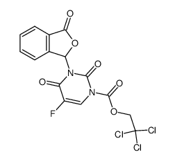 3-(1,3-dihydro-3-oxo-isobenzofuran-1-yl)-1-(2,2,2-trichloroethoxycarbonyl)-5-fluorouracil结构式