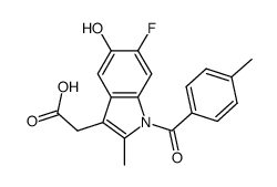 [1-(4-methylbenzoyl)-5-hydroxy-6-fluoro-2-methyl-1H-indol-3-yl]acetic acid Structure