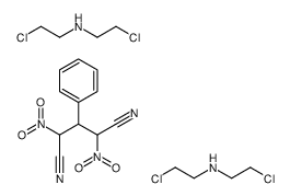 2-chloro-N-(2-chloroethyl)ethanamine,2,4-dinitro-3-phenylpentanedinitrile Structure