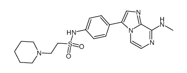 2-Piperidin-1-yl-ethanesulfonic acid [4-(8-methylamino-imidazo[1,2-a]pyrazin-3-yl)-phenyl]-amide Structure