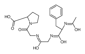 (2S)-1-[2-[[2-[[(2S)-2-acetamido-3-phenylpropanoyl]amino]acetyl]amino]acetyl]pyrrolidine-2-carboxylic acid Structure