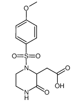 [1-(4-methoxybenzenesulfonyl)-3-oxo-piperazin-2-yl]acetic acid结构式