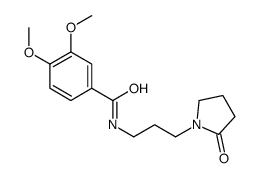 3,4-dimethoxy-N-[3-(2-oxopyrrolidin-1-yl)propyl]benzamide结构式