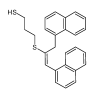 E-1,3-di-α-naphthyl-2-(3'-mercaptopropylthio)-1-propene结构式