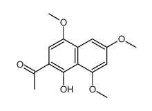 3-acetyl-1,5,7-trimethoxy-4-naphthol结构式