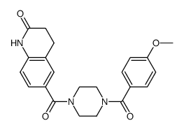 6-[4-(4-Methoxybenzoyl)-1-piperazinylcarbonyl]-3,4-dihydrocarbostyril Structure