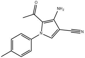 5-acetyl-4-amino-1-(4-methylphenyl)-1H-pyrrole-3-carbonitrile Structure