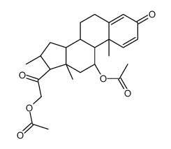 11beta,21-dihydroxy-16alpha-methylpregna-1,4-diene-3,20-dione 11,21-di(acetate) structure