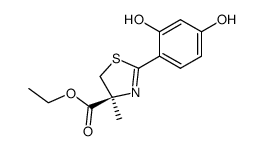 ethyl (S)-2-(2,4-dihydroxyphenyl)-4,5-dihydro-4-methyl-4-thiazolecarboxylate Structure