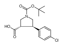 Boc-trans-DL-b-Pro-4-(4-chlorophenyl)-OH structure