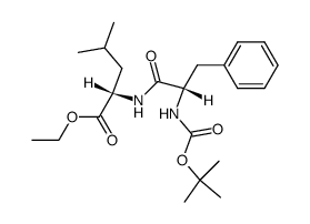 N-(tert-butoxycarbonyl)-L-phenylalanyl-L-leucine ethyl ester Structure