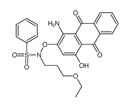 [(1-amino-9,10-dihydro-4-hydroxy-9,10-dioxo-2-anthryl)oxy]-N-(3-ethoxypropyl)benzenesulphonamide结构式