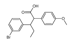 3-(3-bromo-phenyl)-2-(4-methoxy-phenyl)-valeric acid结构式