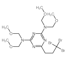 1,3,5-Triazine-2,4-diamine,N2,N2,N4,N4-tetrakis(methoxymethyl)-6-(3,3,3-tribromopropyl)- structure