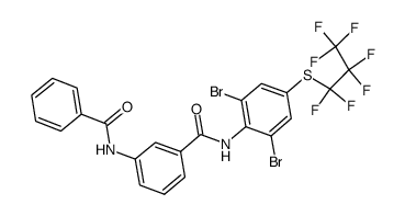 N-(2,6-dibromo-4-heptafluoro-n-propylthio)phenyl 3-(benzoylamino)benzamide结构式