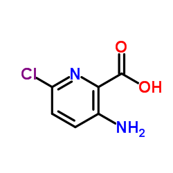 3-氨基-6-氯吡啶-2-羧酸结构式