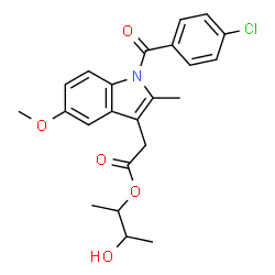 1-(4-Chlorobenzoyl)-5-methoxy-2-methyl-1H-indole-3-acetic acid 2-hydroxy-1-methylpropyl ester结构式