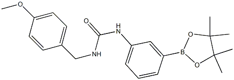 1-(4-methoxybenzyl)-3-(3-(4,4,5,5-tetramethyl-1,3,2-dioxaborolan-2-yl)phenyl)urea Structure