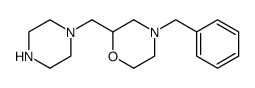 Morpholine, 4-(phenylmethyl)-2-(1-piperazinylmethyl) Structure