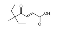 5-ethyl-5-methyl-4-oxohept-2-enoic acid结构式