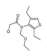 2-chloro-N-(2,4-diethylthiophen-3-yl)-N-(ethoxymethyl)acetamide结构式
