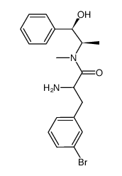 2-amino-3-(3-bromo-phenyl)-N-((2R)-hydroxy-(1R)-methyl-2-phenyl-ethyl)-N-methyl-propionamide Structure