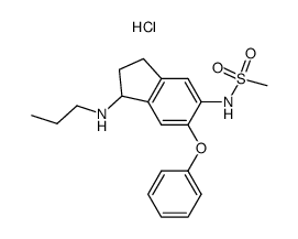 N-(6-Phenoxy-1-propylamino-5-indanyl)methanesulfonamide, hydrochloride结构式