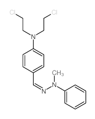 N,N-bis(2-chloroethyl)-4-[(methyl-phenyl-hydrazinylidene)methyl]aniline结构式