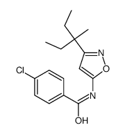 4-chloro-N-[3-(3-methylpentan-3-yl)-1,2-oxazol-5-yl]benzamide结构式