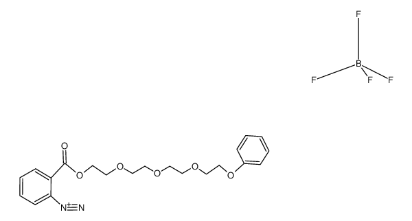2-<2-<2-<2-<(diazonium tetrafluoroborate)benzoyloxy>ethoxy>ethoxy>ethoxy>ethoxybenzene结构式