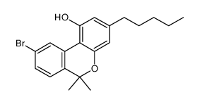 6H-Dibenzo[b,d]pyran-1-ol, 9-bromo-6,6-dimethyl-3-pentyl结构式