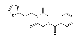 4-benzoyl-1-(2-thiophen-2-ylethyl)piperazine-2,6-dione Structure