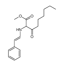 methyl 3-oxo-2-(2-phenylethenylamino)nonanoate结构式