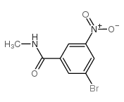 N-甲基-3-溴-5-硝基苯甲酰胺结构式