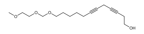 12-((2-methoxyethoxy)methoxy)-3,6-dodecadiyn-1-ol结构式