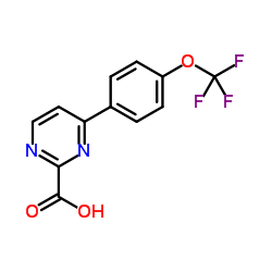 4-[4-(Trifluoromethoxy)phenyl]-2-pyrimidinecarboxylic acid Structure