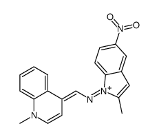 N-(2-methyl-5-nitroindol-1-yl)-1-(1-methylquinolin-1-ium-4-yl)methanimine结构式
